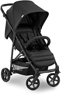 Hauck Pushchair Rapid 4, Stroller 25 kg (22 kg Child + 3 kg Basket), Small Folding Stroller with Lying Postion, Height-Adjustable, Large Shopping Basket, Black
