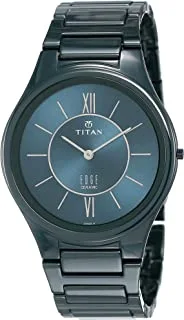 Titan Edge Ceramic Blue Dial Analog Watch For Men