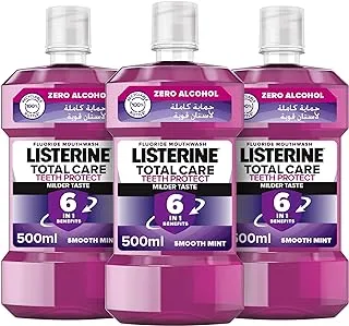Listerine Mouthwash Total Care Milder Taste - 500ml - Pack of 3