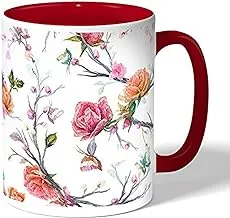 Roses Coffee Mug by Decalac, Red - 19091