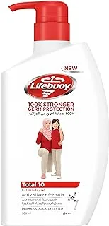 LIFEBUOY Antibacterial Body Wash, Total 10, for 100% stronger germ protection* & hygiene, 500ml