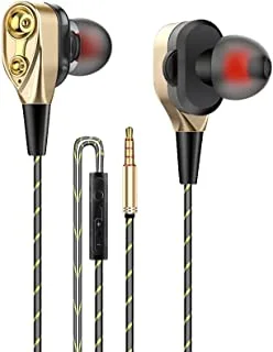 Headphone, Lightweight, Cool Design, Portable Speaker, Noise Canceling, Clear & Crisp Sound, Ep-13 Gold / Black, Wired