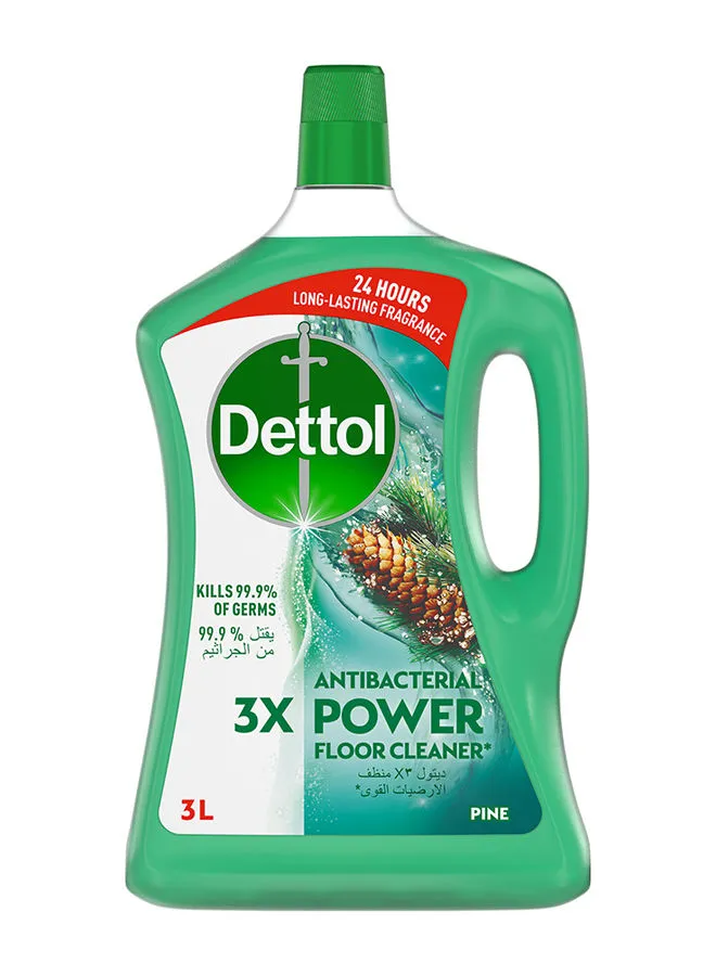 Dettol Pine Antibacterial Power Floor Cleaner Green 3Liters