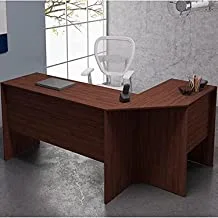 طاولة مكتب من بي ار في بسطح عريض ، بني (BHO 08-164) - 77 سم × 164.8 سم × 104.8 سم ، MDP