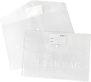MAXI FOOL SCAP CLEAR BAG WITH NAME CARD CLEAR