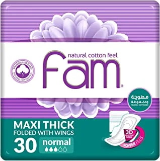 Fam Maxi Sanitary Pad Folded with Wings Normal 30 pads