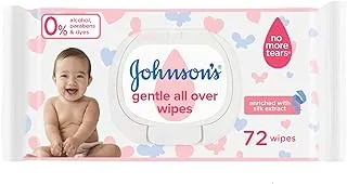 Johnson's Baby Wipes - Gentle All Over, Pack of 72 wipes