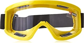 BMB Toold Facility Safety Goggles Yellow/black 10x4x20centimeter | Work Safety Equipment & Gear|Eye Protection|Goggles|Chemical Proof Lens|Safety Goggles |Anti Dust Lens|Lens Wrap Around