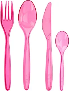 Koopman Disposable Cutlery Set, Pink, K8711295515590, 24 Pieces