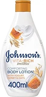 JOHNSON’S Body Lotion - Vita-Rich, Smoothies, Comforting, Yogurt, Honey & Oats, 400ml