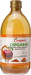 Organti Organic Apple, Cinnamon And Turmeric Vinegar, 500 Ml - Pack Of 1