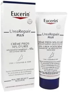 Eucerin UreaRepair Plus 10% Urea Foot Cream with Ceramide, Smoothes Callouses and Thickened Heels, Feet Care for Very Dry Skin, Suitable for Mature & Diabetic Skin, 100ml