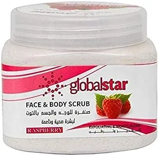 Global Star Raspberry Face and Body Scrub, 500 ml