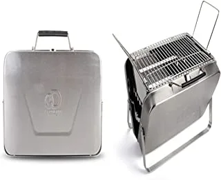 Discovery Adventures Portable Stainless steel Bbq Grill By Hirmoz, Easy to Carry and Put in your Car