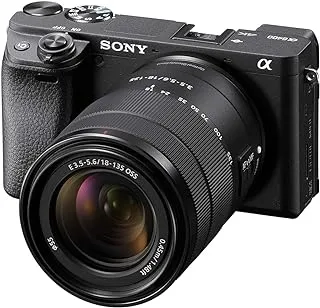 Sony Alpha 6400 Full frame Mirrorless Camera with interchangeable 18-135mm SEL18135 OSS Lens 24.2 MP Black ILCE-6400M KSA Version With KSA Warranty Support