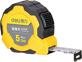 Deli DL3795 High Precision Steel Measurement Tape System Auto Lock Tape Measure, Retractable Professional Measuring Tool