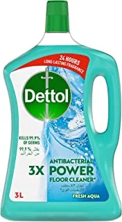 Dettol Fresh Aqua Antibacterial Power Floor Cleaner With 3 Times Powerful Cleaning (Kills 99.9% Of Germs), 3L