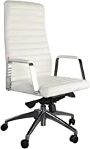 كرسي تنفيذي عالي الظهر من Mahmayi Blanc 263 ، أبيض ، XI263HBWH