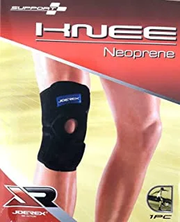 Joerex Protective Knees Support By Hirmoz - Max Comfort, Durability & Protection - Free Size, Black