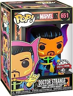 Funko Pop! Marvel: Black Light- Dr. Strange (Exc), Action Figure - 48848