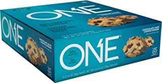 One Protein Bars, Chocolate Chip Cookie Dough, Gluten Free Protein Bars With 20G Protein And Only 1G Sugar, Guilt-Free Snacking For High Protein Diets, 2.12 Oz (12 Pack)