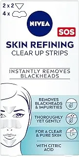 NIVEA Face Strips Unclog Pores Instantly, Skin Refining Clear-Up, Citrid Acid