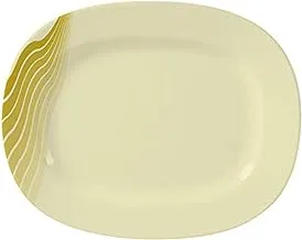 Melamine Aqua Thai Oval Plate, 12 Inch