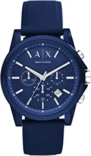 A|X Armani Exchange Armani Exchange Men's Stainless Steel Analog-Quartz Watch with Silicone Strap