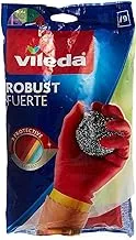 Vileda Protector Durable REUsable Gloves Large Size, Red & Yellow, 143668, 1 Piece