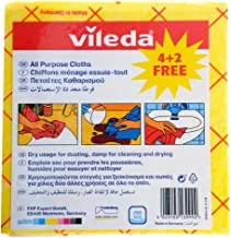 Vileda Sponge Cloth Cleaning Cloth, 4+2 Pieces, for kitchen, bathroom, toilet, and drying With excellent absorbency, for cleaning and drying, soaks up any liquid.