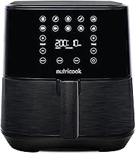 Nutricook Air Fryer 2, 1700 Watts, Digital Control Panel Display, 10 Preset Programs With Built-In Preheat Function, 5.5 Liter Black, AF205K