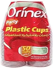 Orinex Party Plastic Cups, 50 Pieces, Multi Color