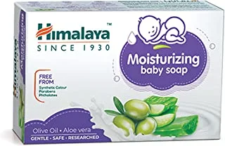 Himalaya Moisturizing Baby Soap | No Parabens & Synthetic Colors | Gently Cleanses the Skin -125g