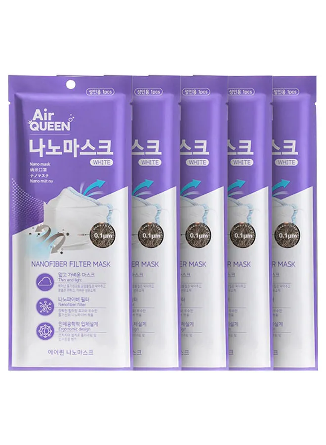 Air QUEEN Pack Of 10 Nanofiber Filter Face Mask