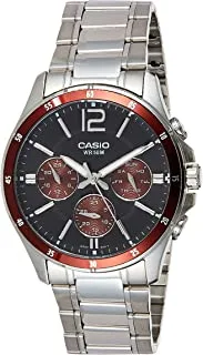 Casio Men's Black Dial Stainless Steel Analog Watch - MTP-1374D-5AVDF