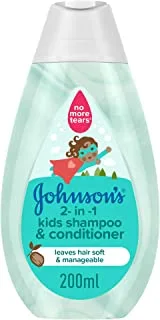Johnson's 2-in-1 Kids Shampoo & Conditioner, 200ml