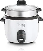Black & Decker 700W 1.8L 2-in-1 Non-Stick Rice Cooker with Steamer RC1860-B5