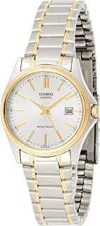 Casio men classic silver analog dial two tone stainless steel band watch [mtp-1183g-7a]