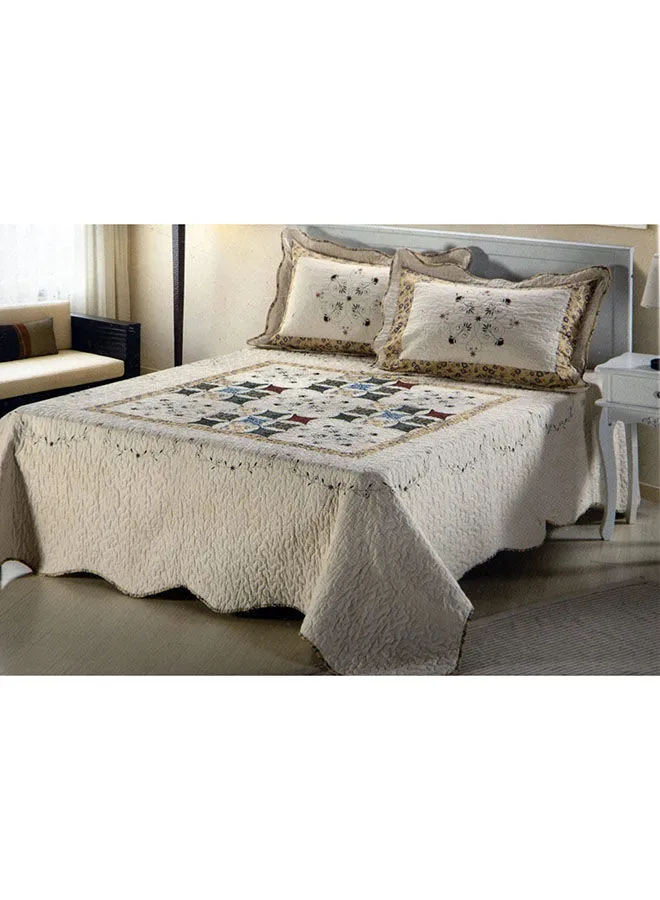 مفرش سرير Waverly مكون من 3 قطع مع طقم ملاءات كبيرة الحجم قطن متعدد الألوان 50x80 + 8 سم