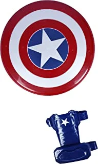 Marvel Avengers Captain America Blast Magnetic Shield and Gauntlet Toy, Shield Attaches to Gauntlet, Avengers Role Play Toy, For Kids Ages 5 And Up, Multi color