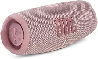 مكبر صوت محمول JBL Charge 5 ، بنك طاقة مدمج ، صوت JBL Pro قوي ، مشعات جهير مزدوج ، بطارية 20 ساعة ، IP67 مقاوم للماء والغبار ، دفق لاسلكي ، توصيل مزدوج - وردي ، JBLCHARGE5PINK