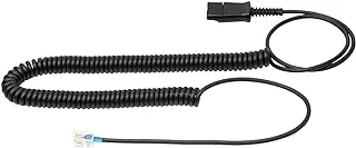 VoiceJoy Plantronics QD Cable RJ9 -QD-RJ9-C-HIS, black, 10 * 7 * 1
