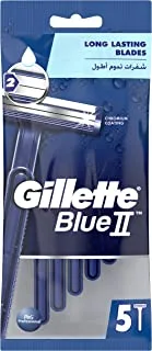 Gillette blue ii men s disposable razors, 5 count