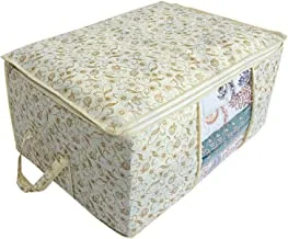 KUBER INDUSTRIES حقيبة تخزين غير منسوجة بطباعة معدنية تحت السرير ، بني ، 64 × 47 × 32 سم