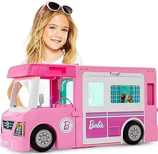 Barbie® 3-in-1 DreamCamper™ Vehicle with Pool, Truck, Boat and 50 Accessories