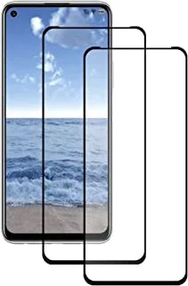 واقي شاشة Samsung Galaxy A12 ، واقي شاشة من الزجاج المقوى الشفاف عالي الدقة 9H صلابة عالية الدقة لهاتف Samsung Galaxy A12. أسود (2 عبوة)