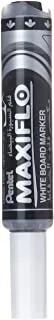 قلم ماركر للسبورة البيضاء ذو ​​رأس إزميل متوسط ​​Pentel Maxiflo ، أسود [Pe-Mwl6-A]
