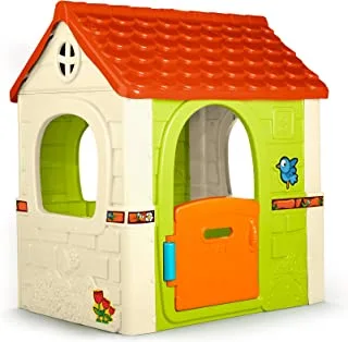 بيت اللعب فيبر فانتاسي - بيج ، أخضر ، برتقالي ، 110 × 23.5 × 110.5 سم