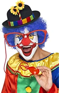 Smiffys Male Large Squirting Clown Glasses, Assorted colours