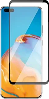 Al-HuTrusHi Huawei P40 Pro / P40 Pro Plus Screen Protector,HD Clear 3D [3D Curved] [Full Coverage] Anti-Scratch Anti-Fingerprints 9H Hardness Tempered Glass (Black)